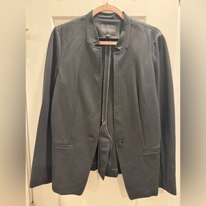Black Cotton Stretch Blazer